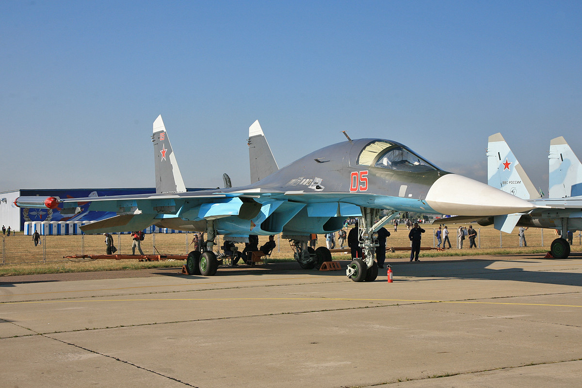 Eine Augenweide sind die Bomber vom Typ SU-34.