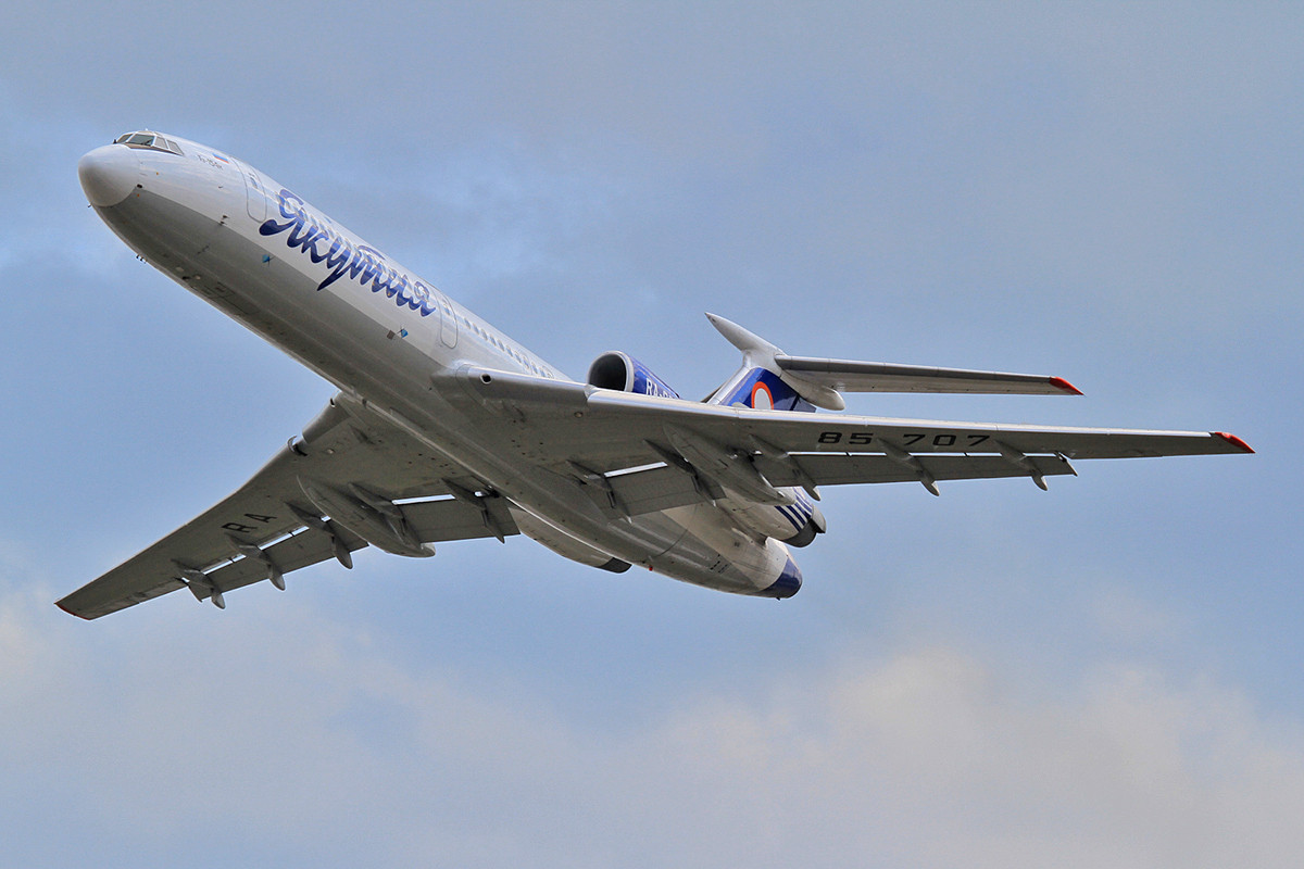 TU-154M der Yakutia, mittlerweile hat die Airline auch nur noch westliches Gerät