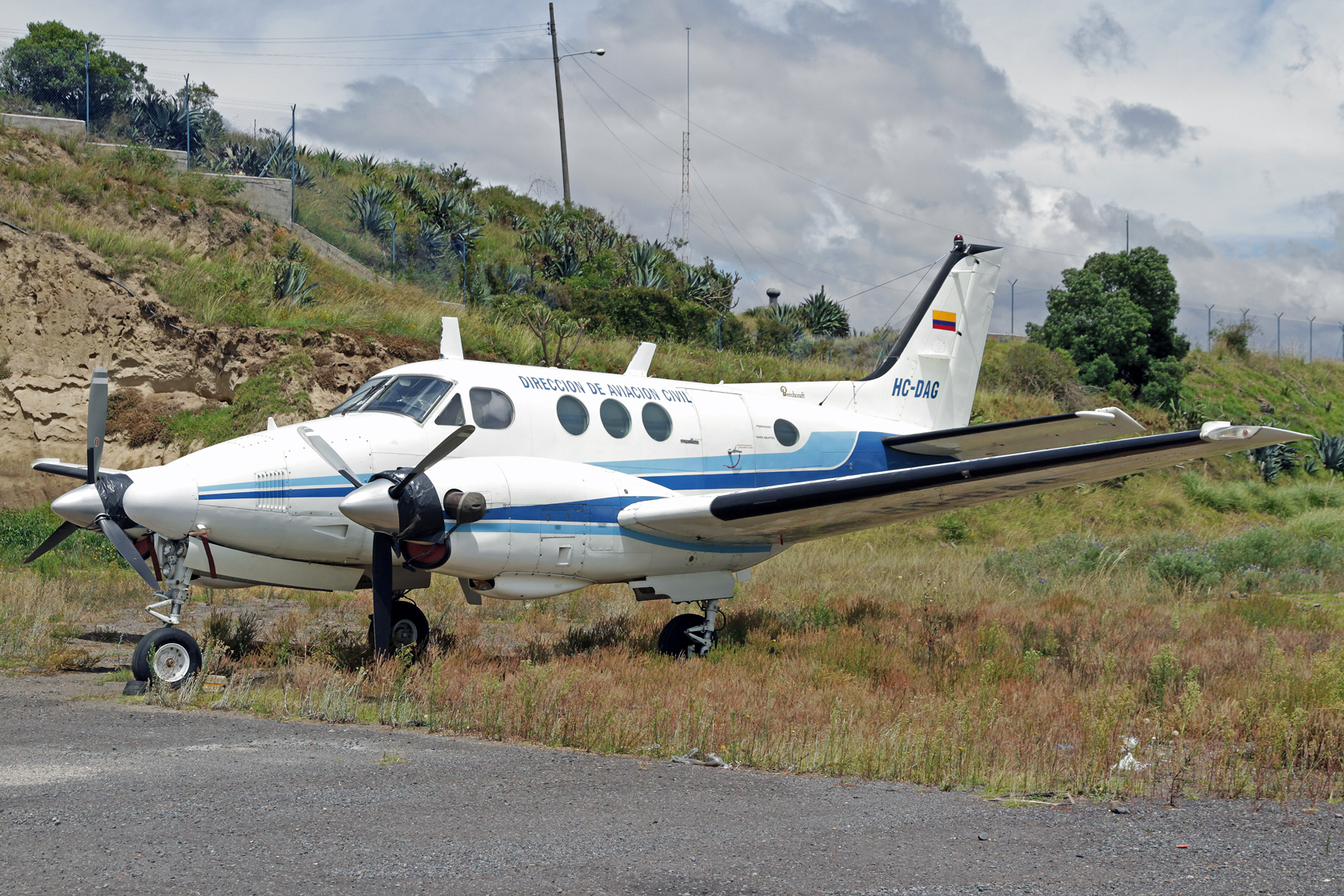 Direccion General de Aviacion Civil de Ecuador Beechcraft King Air E90 HC-DAG - Inzwischen außer Dienst gestellt und durch eine King Air 350 ersetzt.