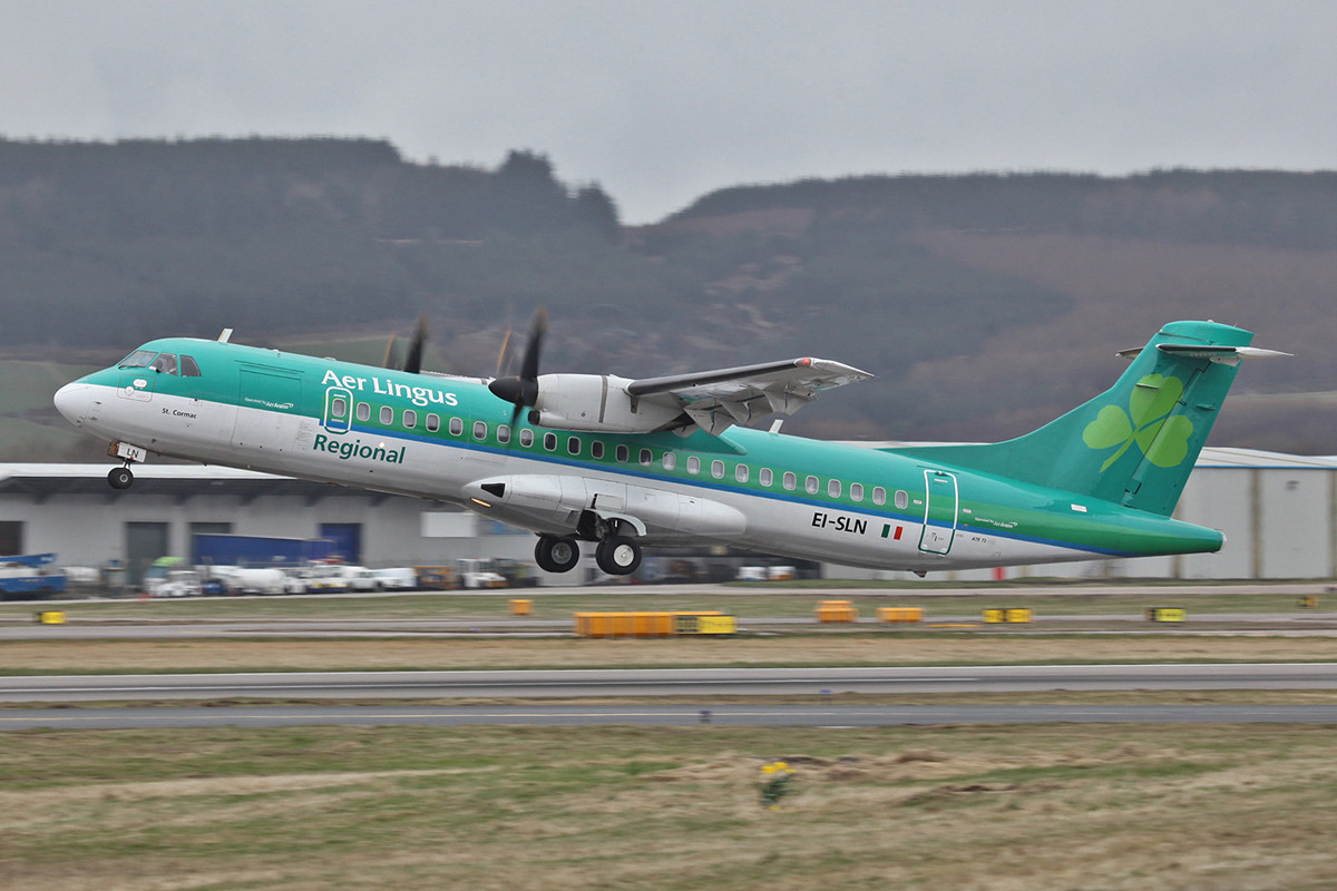 Täglicher Gast in Aberdeen ist die ATR-72 von Aer Lingus.