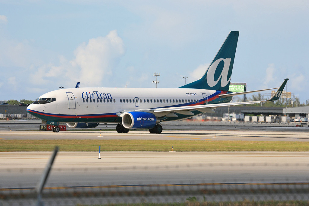 Airtran betreibt von Fort Lauderdale aus mehrere Boeing 737-700.