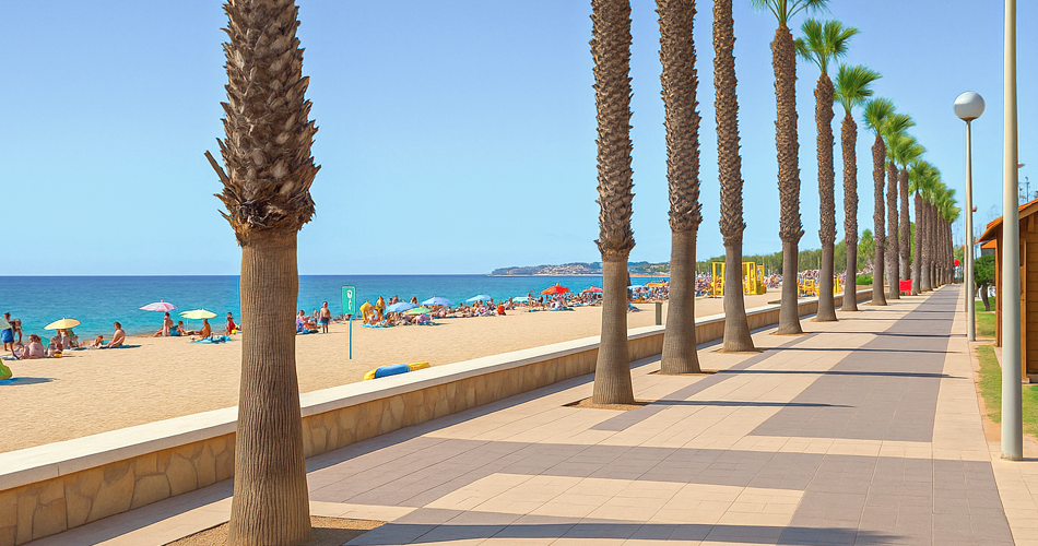 Paseo playa larga tarragona