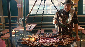 Barbacoa en la carpa
