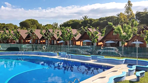 Pool views towards the LLisera bungalows