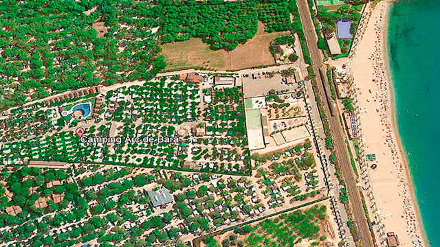 Satellite view of the campsite