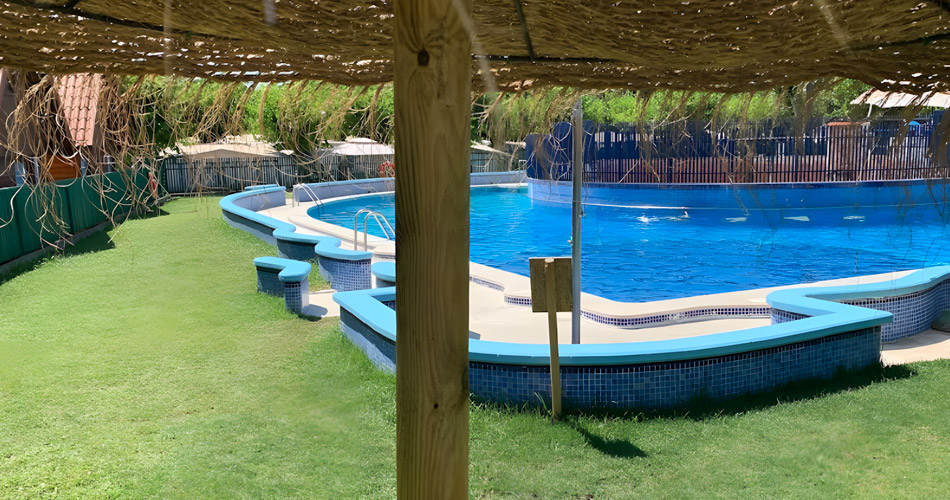 Swimming pool of the campsite.