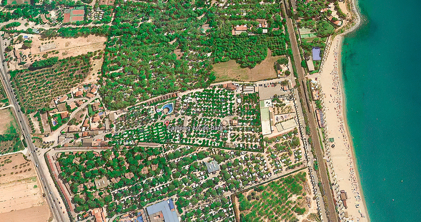 Foto satélite Camping Arc de Bará 