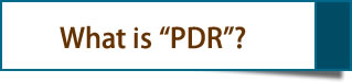 What is "PDR"?