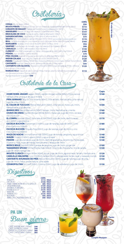 el peladito, el peladito menu, restaurantes de marisos en cdmx