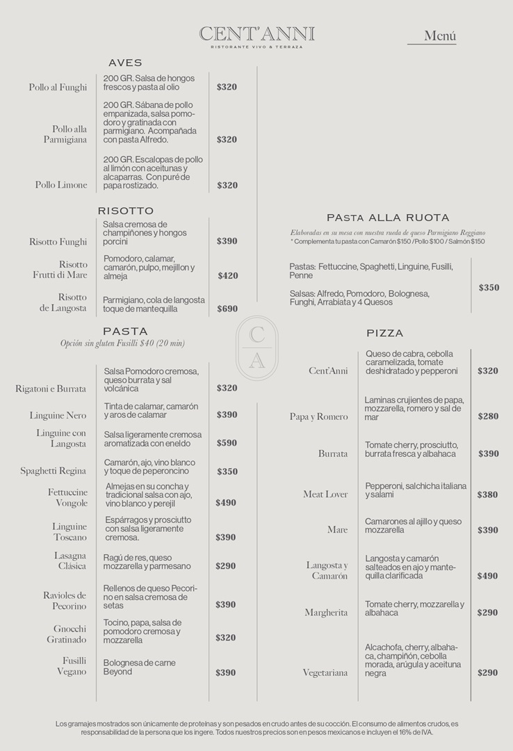 centanni, centanni polanco, restaurantes italianos en cdmx, restaurantes italianos en polanco