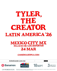 tyler the creator en cdmx, tyler the creator concierto en cdmx, concierto en mexico, conciertos cdmx, conciertos en enero, conciertos en enero 2026