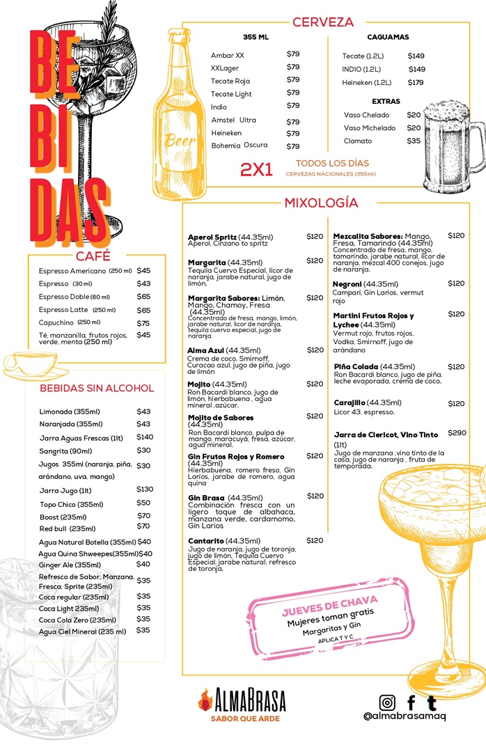 alma brasa menu, menu restaurante carnes, restaurantes en cdmx