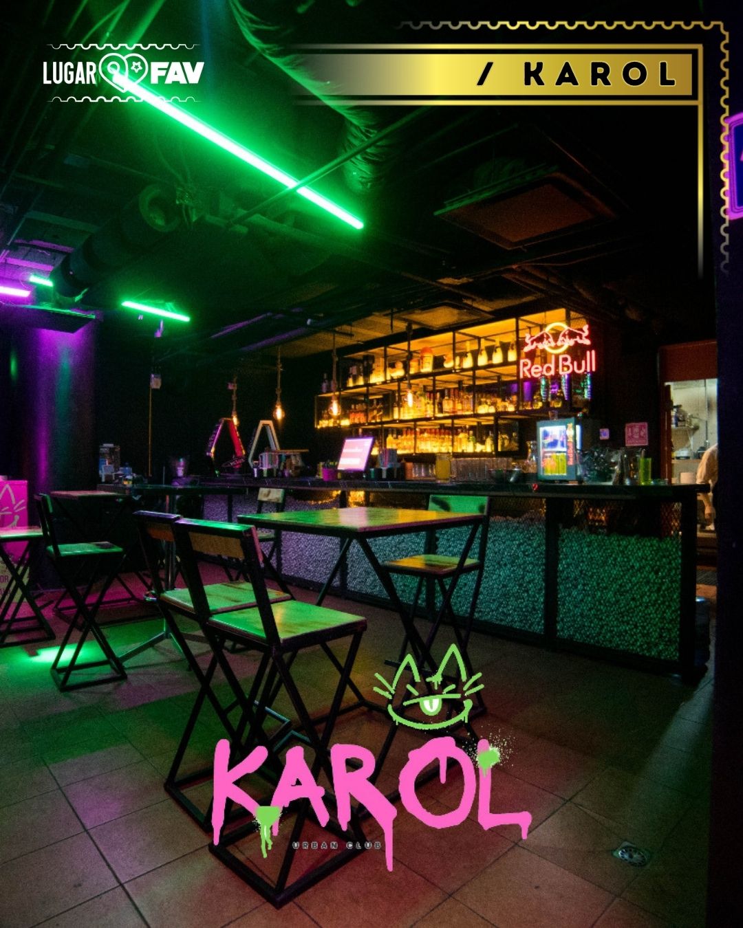 Karol, bares con bebidas de litro
