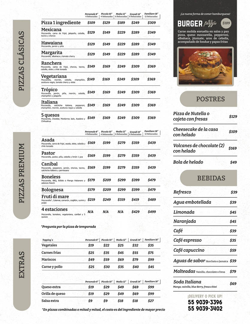 menu puede variar sin previo aviso