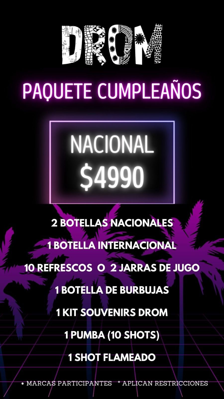 paquetes cumpleaños en cdmx (pueden varirar)