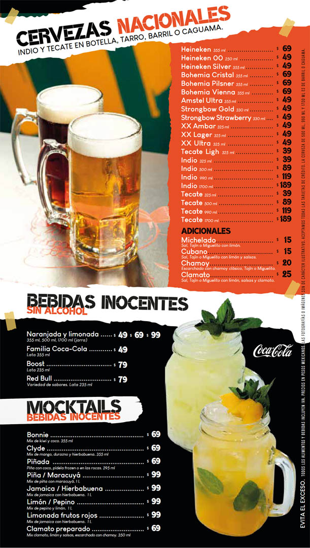 menu puede variar sin previo aviso