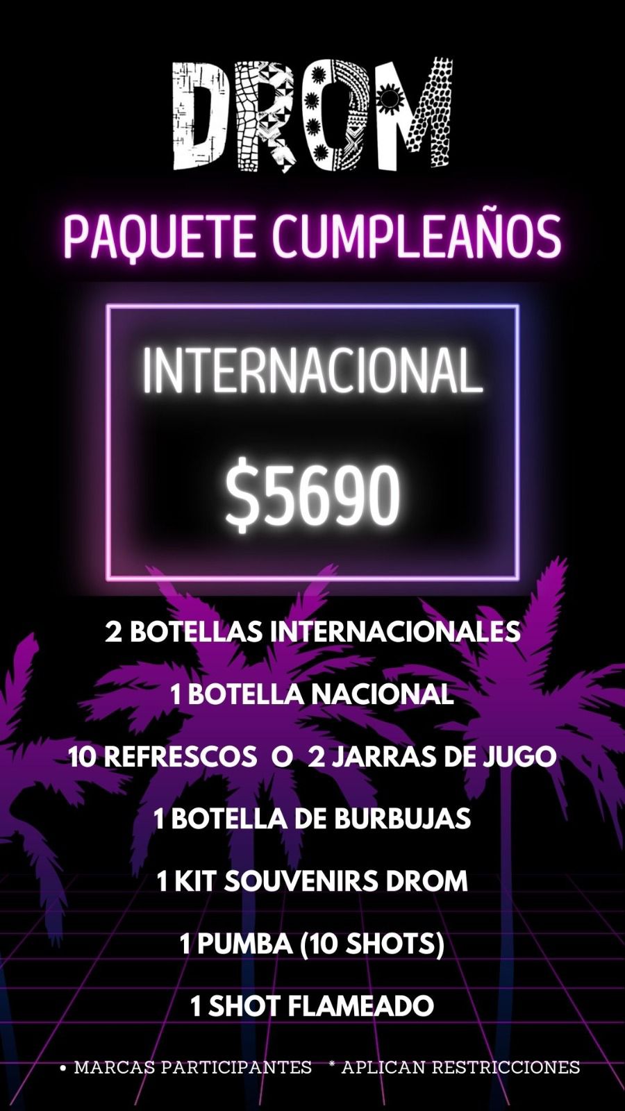 paquetes cumpleaños en cdmx (pueden varirar)