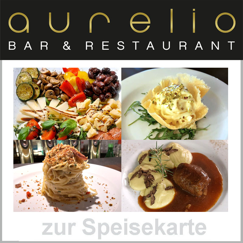 Speisekarte Restaurant Aurelio Hopfgarten mit italienischer Küche, Pizza und Pasta
