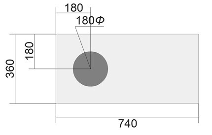 自作　棚板　穴　180Ф
