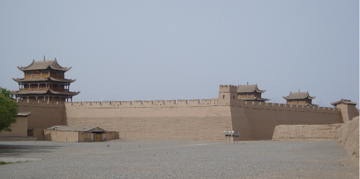 Jiayuguan-Chinese-Wall-China-Temple-Fort