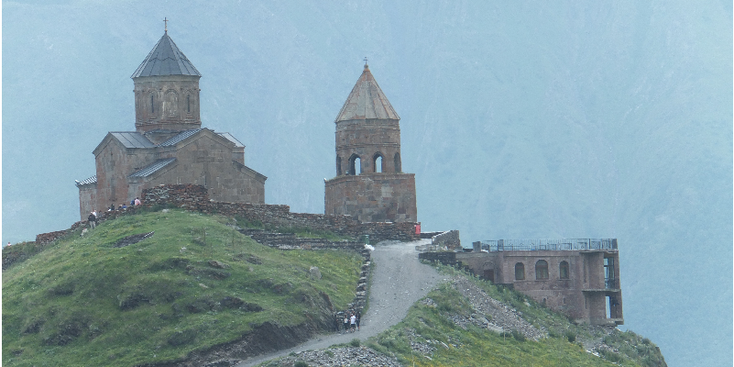 Kazbegi-Georgia-Monastery-Church-Mountain