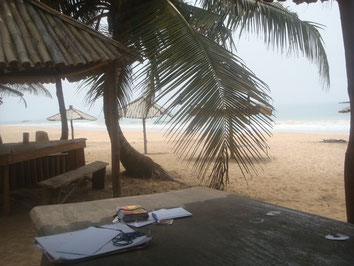 Axim-Ghana-Palmtree-Beach-Shack-Sun