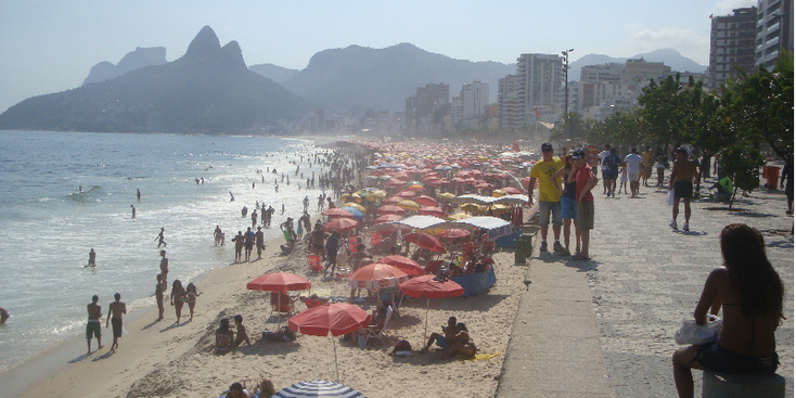 Ipanema-strand-copacobana-Rio-de-Janeiro-Brazilië-zon-zee