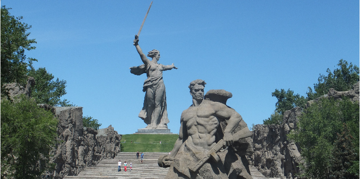 Mamaev-Kurgau-Symbol-Woman-Sword-Hill-Russia-Stalingrad-Volgograd-Russia