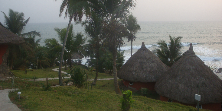 Axim-Ghana-Palmtree-Beach-Shack-Sun-Hotel