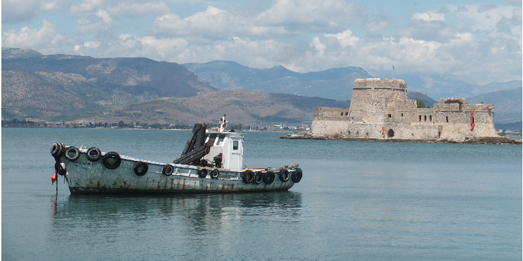 Nafplio-Greece-Citywalls-Harbour-Fort-Island-Boat