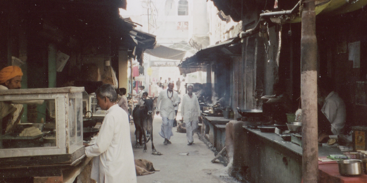Varanasi-Ghat-Ganges-River-Shore-Burning-Boat-Holy-India