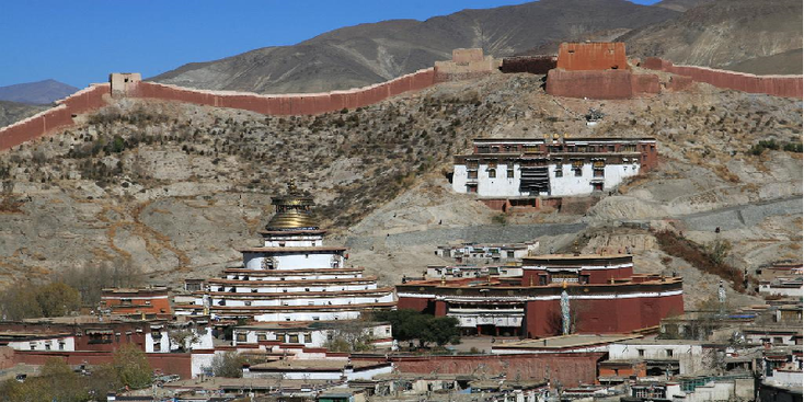 Gyantse-China-Tibet-Panchen-Lama-Monk-Palace-City-Walls