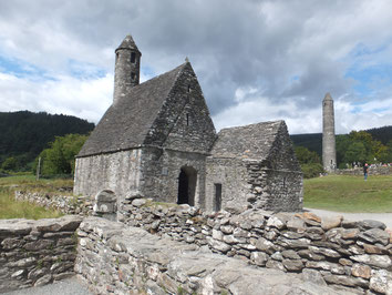 Glendalough-Monastery-Church-Ruin-Wall-Tower-Ireland