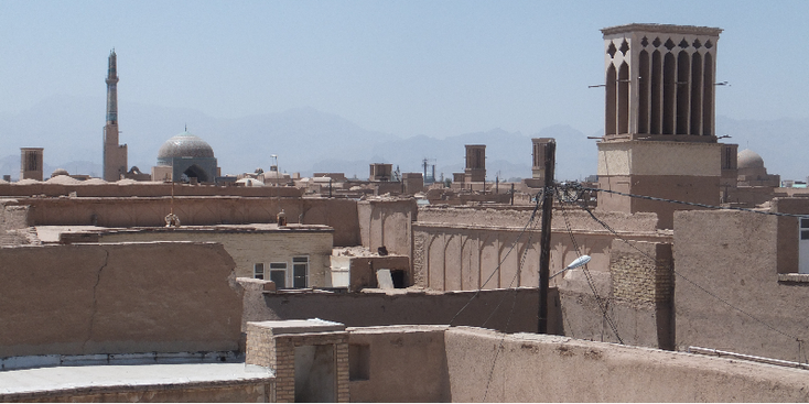 Yazd-Iran-Fountain-Square-Badgir