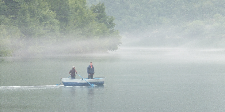 Koman-Lake-Fisherman-Albania-Fog-Spooky