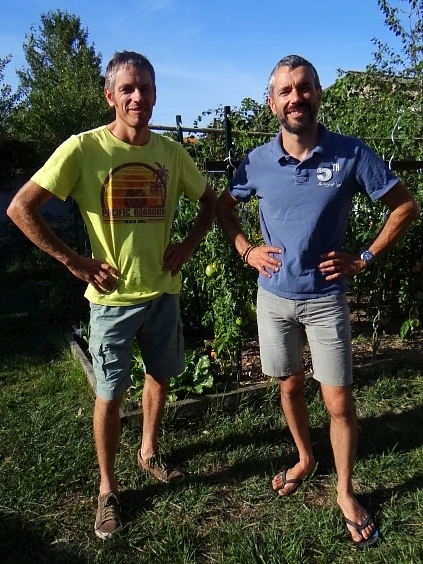 Les membres de l'association Graines de Jardiniers : Mickaël et Sébastien POIRON - Bégrolles en mauges