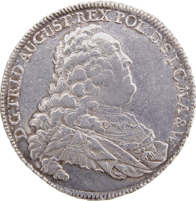 Silbertaler Sachsen 1757, seltener 'Dresdner Ausbeutetaler', Erlös 1900€
