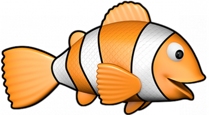 poisson-clown - faune aquatique - animaux - smiley émoticône émoji cartoon clipart illustration - artémotic