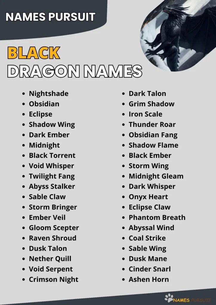 Black Dragons Names blogmagicouniverso