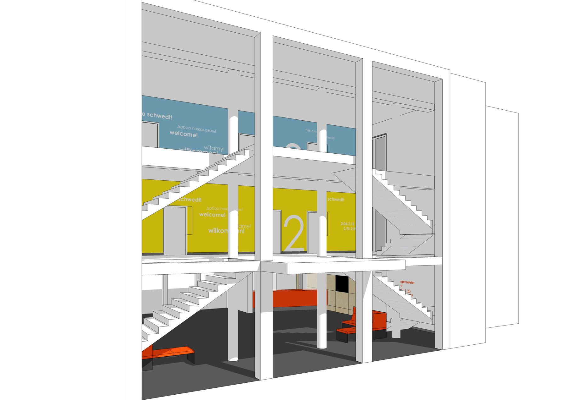 Foyer - Perspektive von aussen