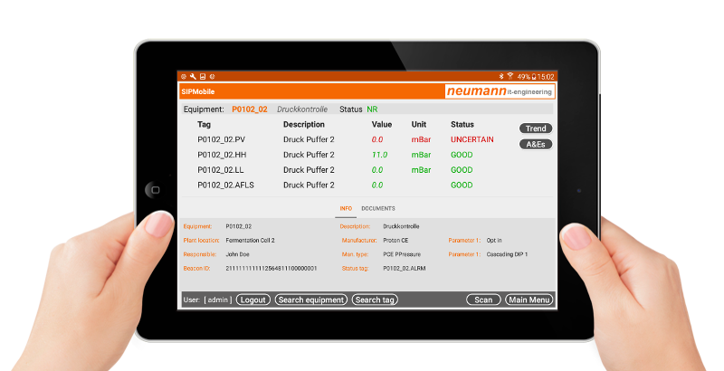 Datenvisualisierung via Tablets