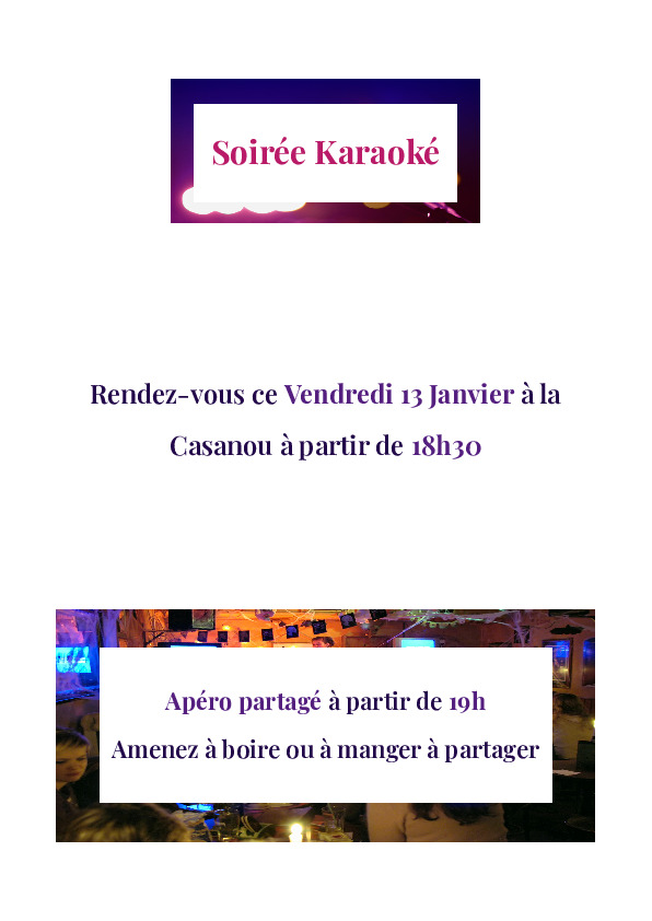 Soirée KARAOKE