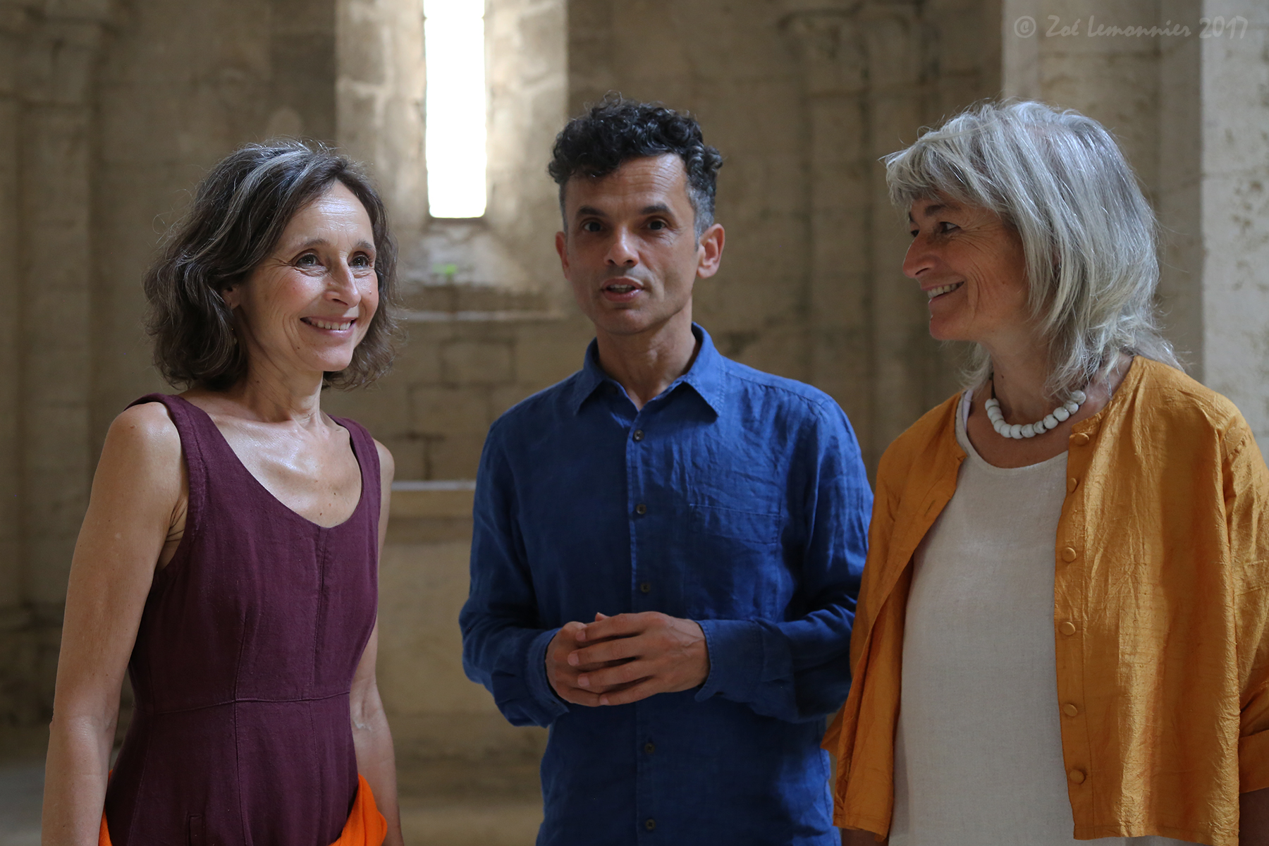 Cécile Voltz, Roberto Mourra et Laurence André, chants du monde