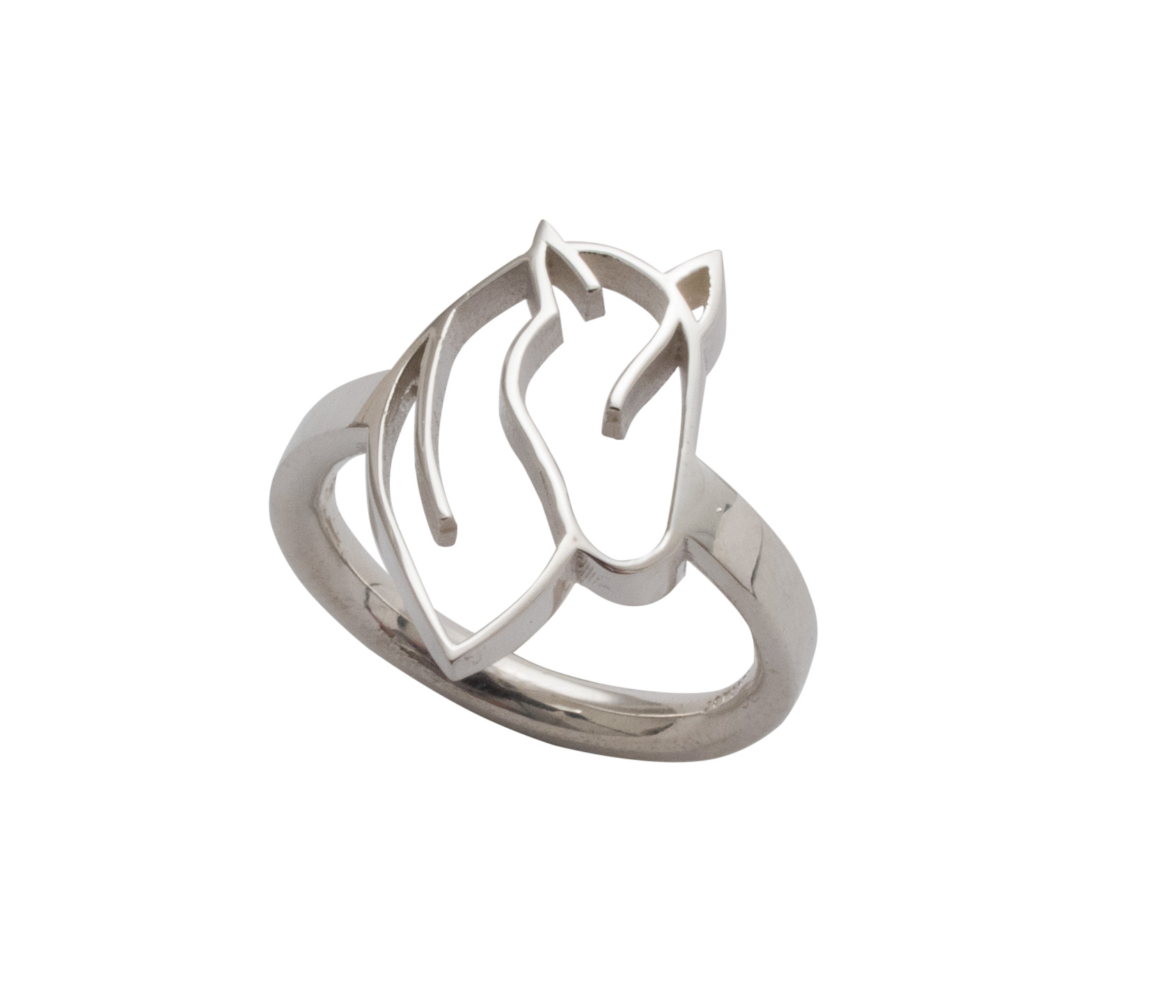 Ring mit Pferdekopf aus 925 Sterlingsilber, 280 Euro
