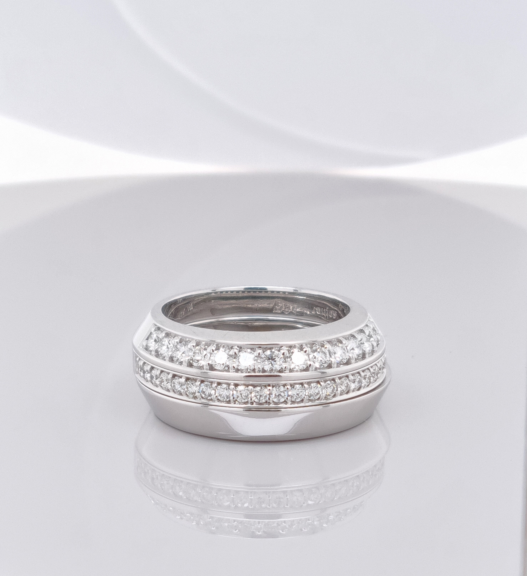Sammelringe aus 14 karat Weißgold, Diamanten