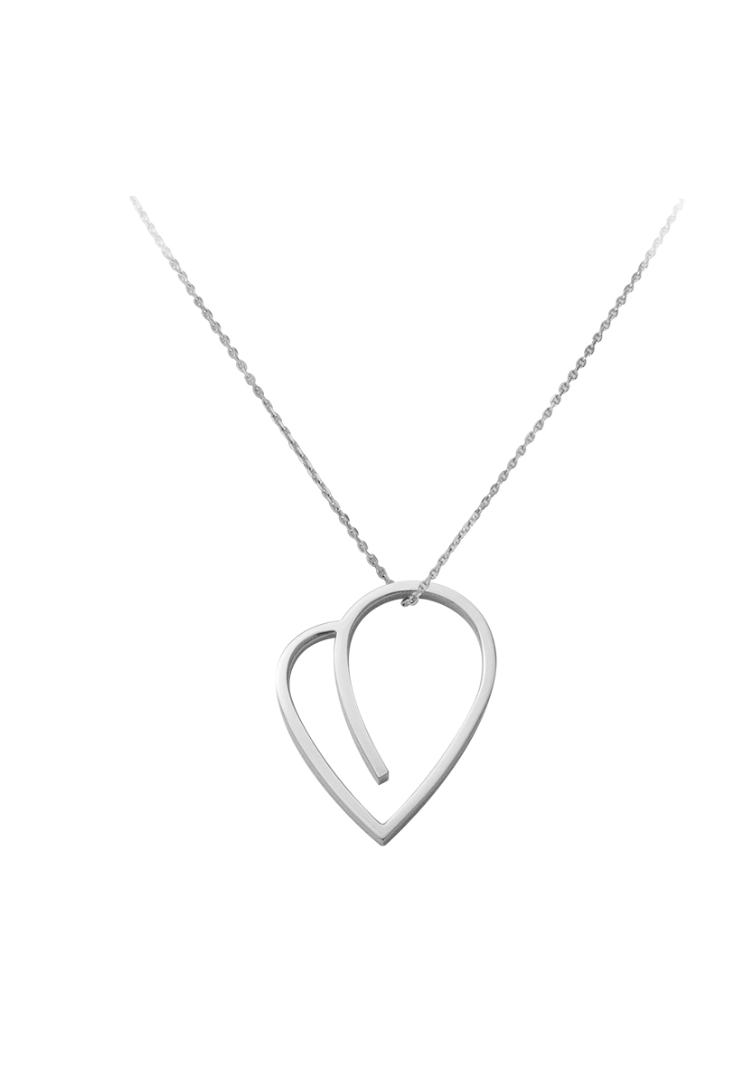 Herzanhänger mit Kette - erhältlich in Sterlingsilber, Rot- oder Weißgold
