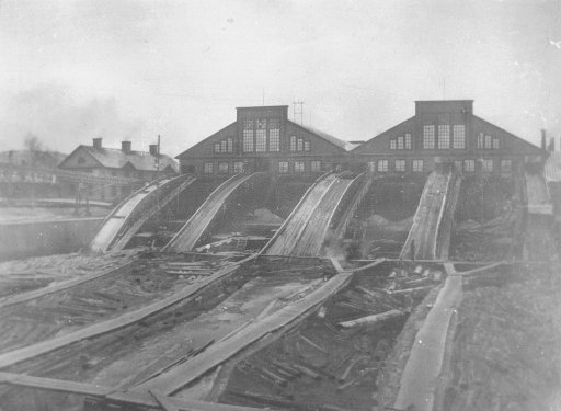 Exterörbild av Ljusne ångsåg som anlades 1881-82 och var i drift till 1908. Foto: Stig Wallström
