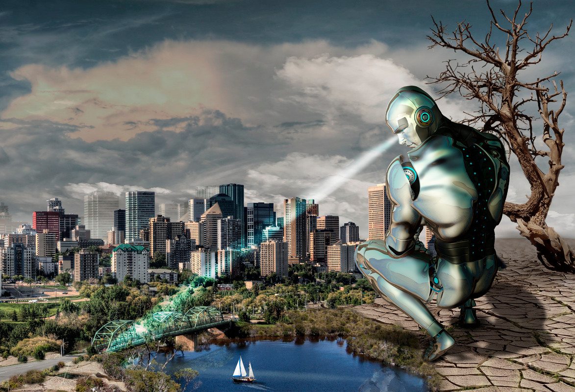 Cyborg, der Welt-Held