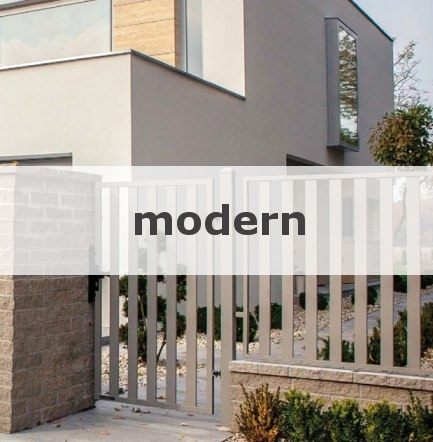 Moderne Metallzäune