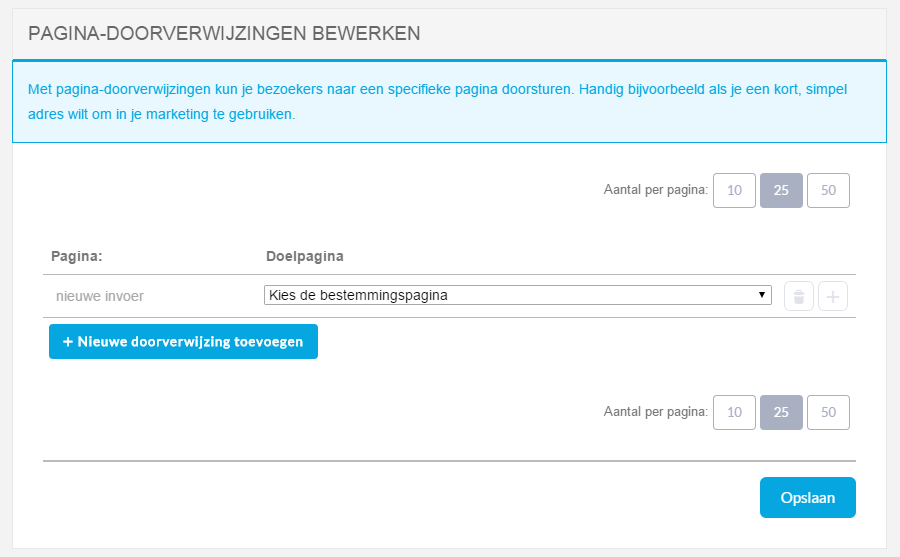 url doorverwijzing in Jimdo